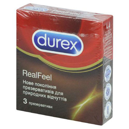 Світлина Презервативи латексні з силіконовою смазкой Дюрекс (Durex) Real Feel №3